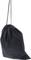 Black drawstring bag made from nylon material. Suitable for carrying sportswear or lightweight items.