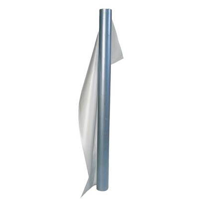 Roll of transparent plastic film, partially unrolled. The film is glossy and smooth, suitable for packaging purposes.