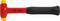 Rubber hammer with a red handle and black details, marked with '1000V'. Suitable for work involving electrical applications.