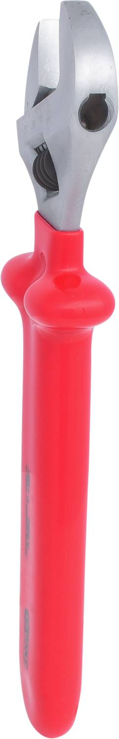 Side cutters with a red handle and silver blade, suitable for cutting through wires and cables.