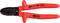 Red, standalone cable cutters with black cutting edge, suitable for work up to 1000 V.