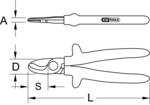 1000V one-hand cable cutter, 215mm