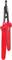 Red pliers with ergonomic handles, suitable for cutting and shaping thin wire or cables.