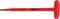 Red T-handle tool with insulated shaft, designed for 1000 V, suitable for safe work on electrical equipment.