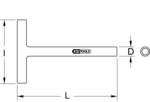 T-handle socket wrench with protective insulation, 10x200mm