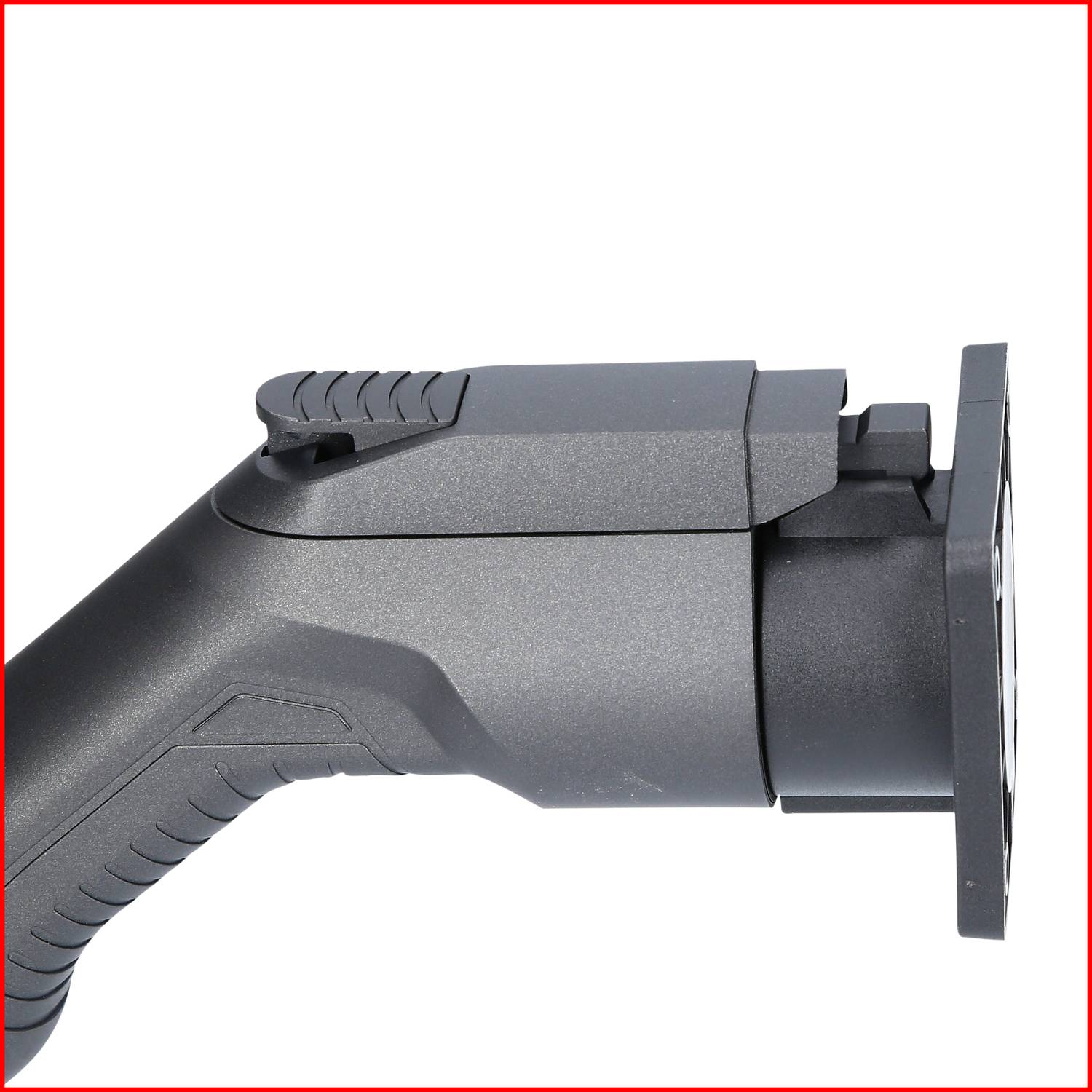 A black device, similar to a handle or scanner, with a ribbed surface for better grip.