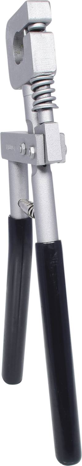 Hand tool with a black handle, metal head with spring mechanism. Commonly used for cutting or bending.