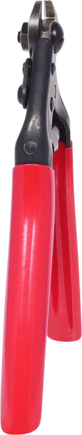 Red diagonal grip pliers shown. They are frequently used for wire cutting or similar tasks. Primarily tool representation.