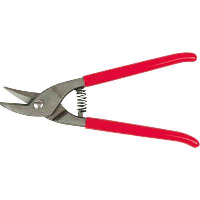 A red pruning shears with spring-loaded handles, suitable for cutting thin branches and plants.