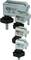 Four G-clamps from KS Tools in different sizes, stacked in arrangement. Each clamp has a screw and a handle for adjustment.