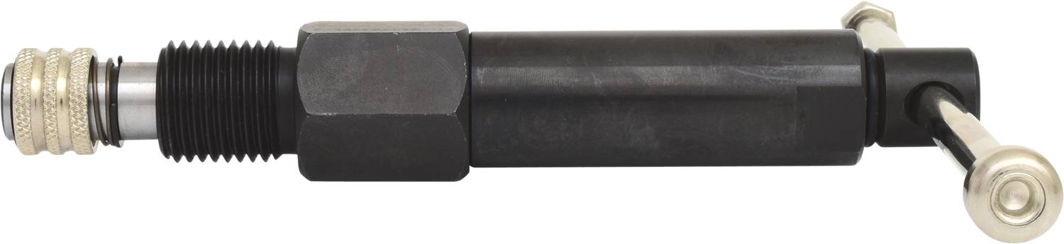 A black screwdriver bit with adjustable torque mechanism. On the right, a hand crank for operating the attachment.