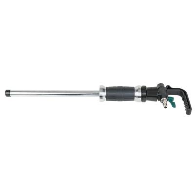 A linear, metallic soldering iron with a black handle and a trigger, likely for industrial applications.