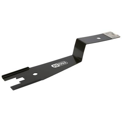 Metal lever tool with 'KS Tools' logo, black curved body, specially shaped ends for use in automotive applications.