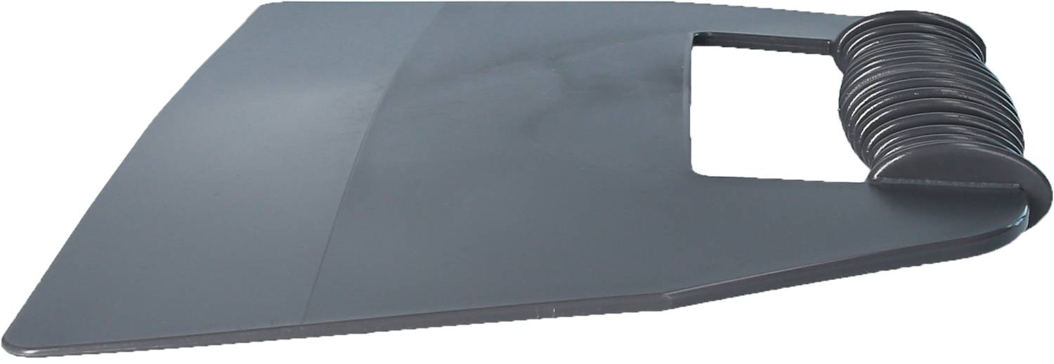 A black ice scraper with an ergonomic handle, suitable for removing ice from car windscreens.