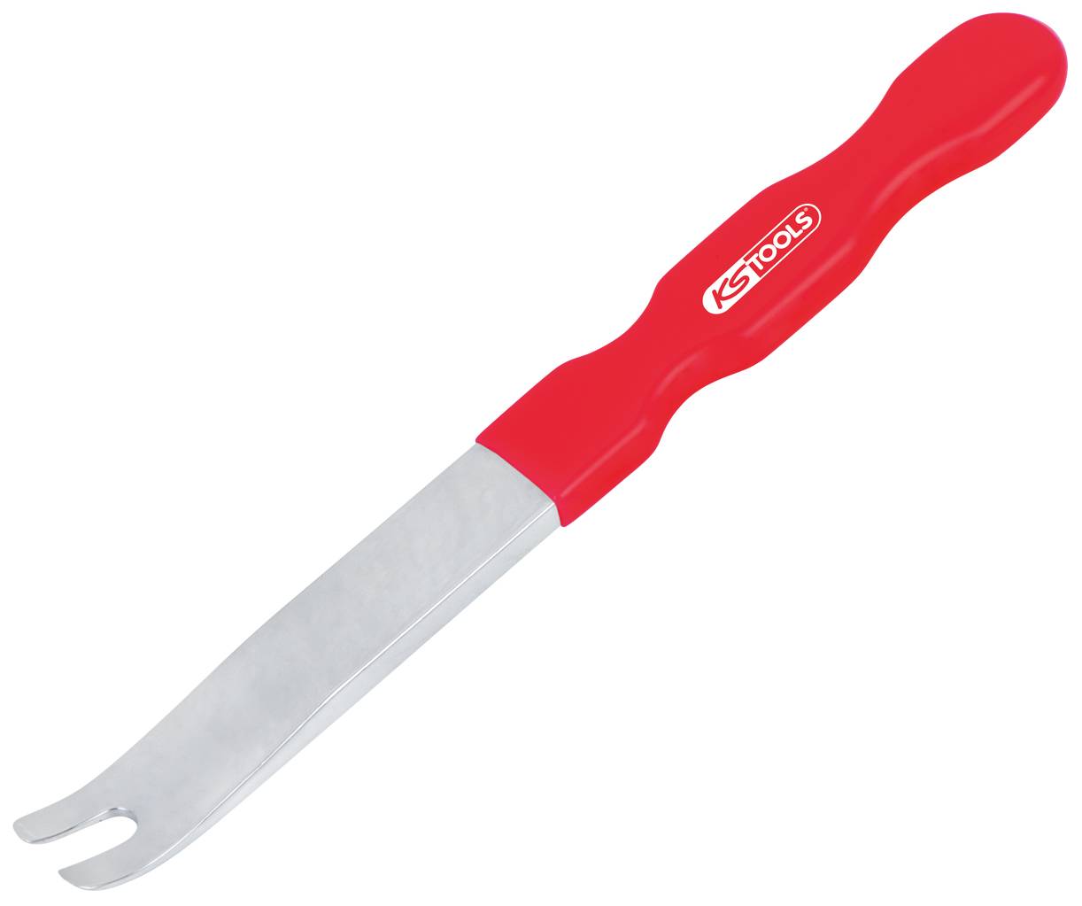 A screwdriver with a red handle and metal blade, designed for specialist applications, with the 'KS Tools' logo on the handle.