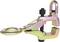 A vehicle towing fixture, consisting of a robust metal frame with a ring eyelet and a fastening mechanism. Suitable for workshop use.