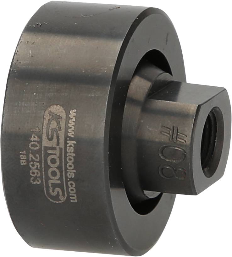 Metal tool with a cylindrical body and a hexagonal screw head, engraved with 'KS Tools' and model number.