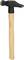 A hammer with a wooden handle and black steel head, suitable for nailing in craftwork.