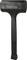 A black, rubberised soft-face hammer with a sturdy handle, suitable for careful work without surface damage.