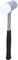 A rubber mallet with a white head and a grey handle, partially black. Used for construction or craft work.