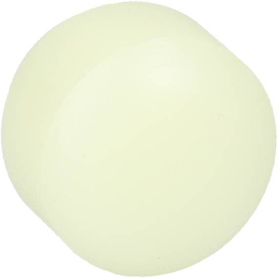 A cream-white, uniform spherical segment on a white background.