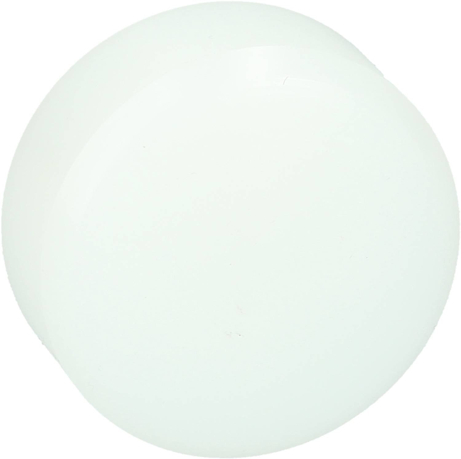 A white round button or lid on a white background.