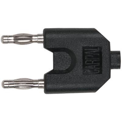 A black adapter with two metal pins, labelled 'CARPAL'.