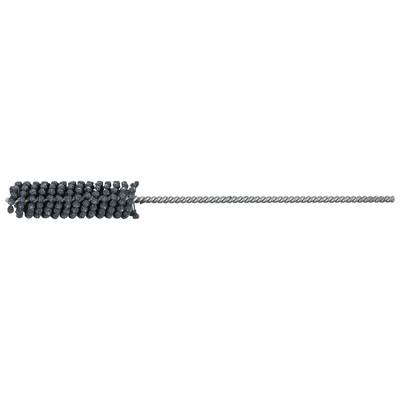 A long, narrow cleaning brush with a twisted wire handle and dark bristles, suitable for hard-to-reach areas.