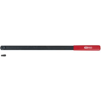 A long torque wrench with a red handle from KS Tools, alongside a small bit adapter.