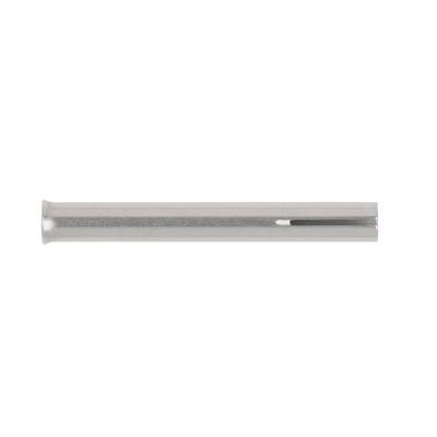 A silver-coloured steel cylindrical pin with a slot on the side, lying horizontally.