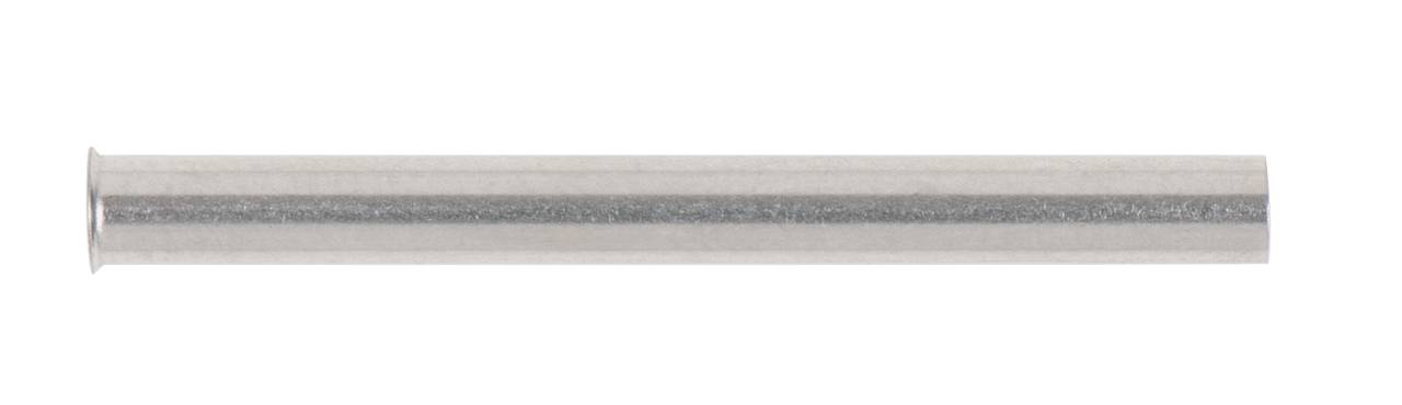 A cylindrical metal pin, smooth and silvery, lies horizontally.