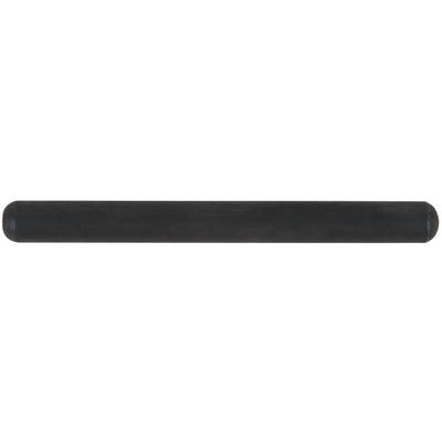 Black, rectangular, round beam in front of a white background.