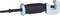 A shock absorber removal tool with a black handle and metallic components, used for removing shock absorbers.