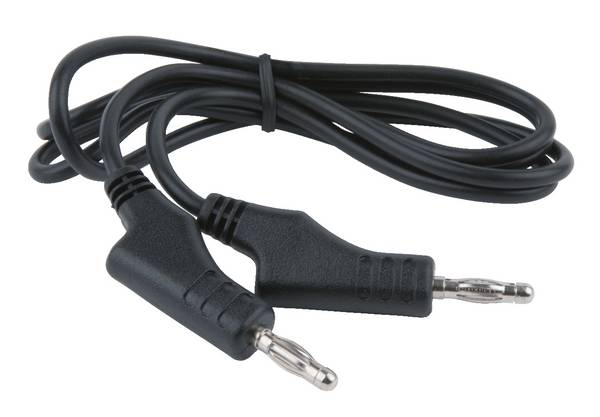 Measurement lead extension with double plug and additional 1,100 mm socket (black) KS Tools 150.1668
