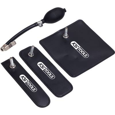 Inflatable wedges by KS Tools in three sizes with black rubber ball and valve. Assistance tool for opening vehicle doors.