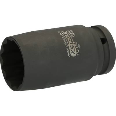 A black 36 mm hexagonal socket from KS Tools, model number 150.1736, is lying horizontally. It is robust and designed for heavy-duty work.