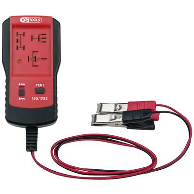 A red and black KS Tools test device with cables and clamps for electrical testing, including '4PN' and '5PN' functions.