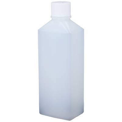 A plain, white plastic bottle with a screw cap, standing against a neutral background.