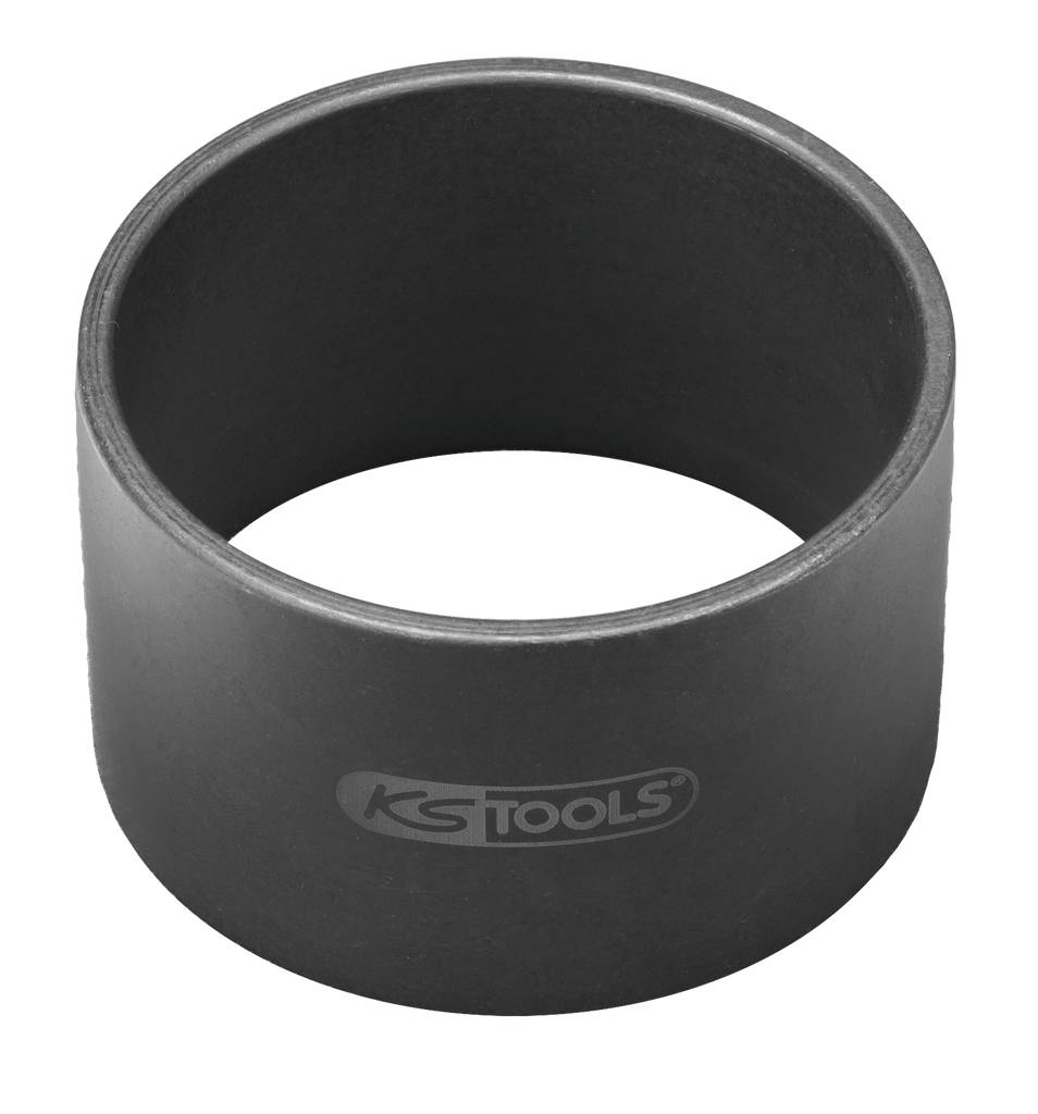 A grey, cylindrical metal ring with the inscription 'KS Tools', used as a puller in mechanical applications.