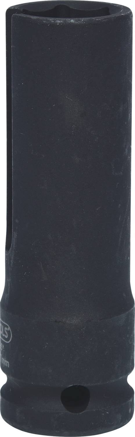 A deep hexagonal socket tool, typically used for loosening and fastening screws.