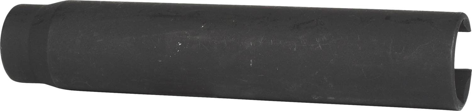 A black cylindrical object that could potentially be a tool or part of a larger device.