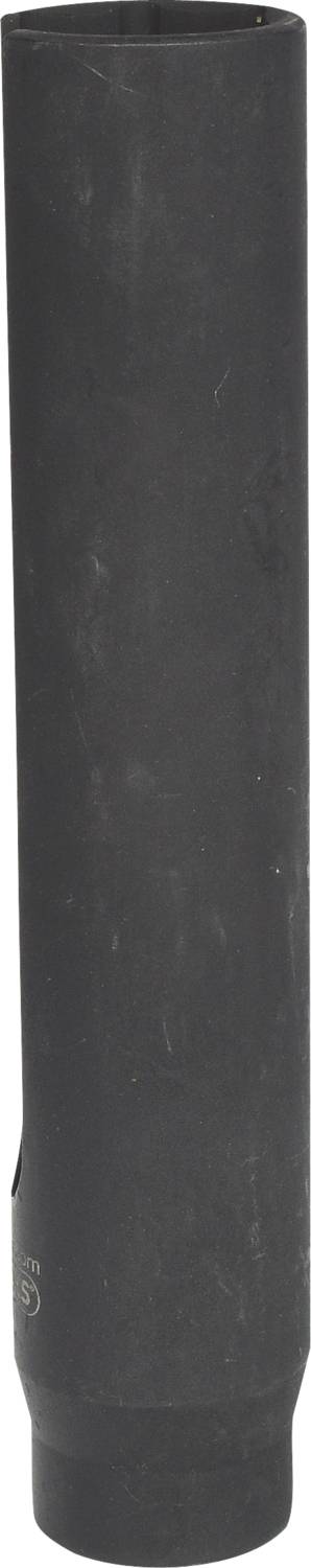 Black cylindrical object, vertically positioned.