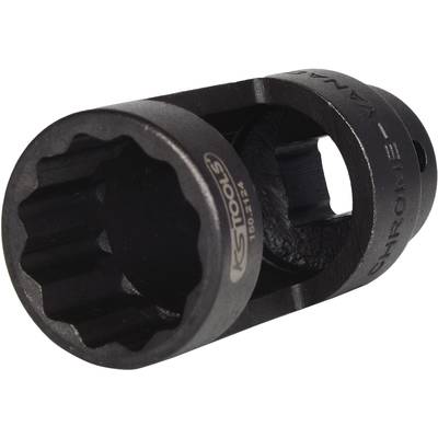'Drive adapter in black metal with oval openings and labelling, used for repair and workshop work.'