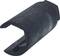 Cylindrical, black rubber buffer with a rectangular opening and smooth surface. Used for shock absorption.