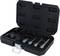 A black tool case with an open lid displays various socket and pipe spanners in different sizes.
