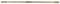 A silver metal rod with a logo printed in the centre and threaded ends on both sides.