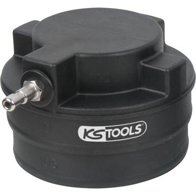 Black tool with KG Tools logo, cylindrical in shape with a metallic connection, likely an adapter or filter attachment.