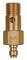 Brass valve with thread and hexagonal shaft. Designed for applications requiring precise control of liquid or gas flow.