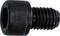 A black hexagon socket screw against a white background.