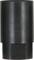 A black, cylindrical metal closure, potentially a protective or adapter component in technical equipment.
